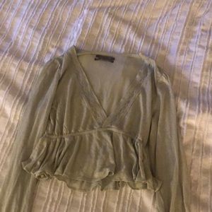 Urban outfitters mint long sleeve blouse